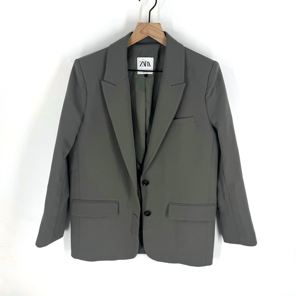 Last Chance: Zara Womens Classic Oversized Blazer Jacket Size XS - Picture 11 of 14